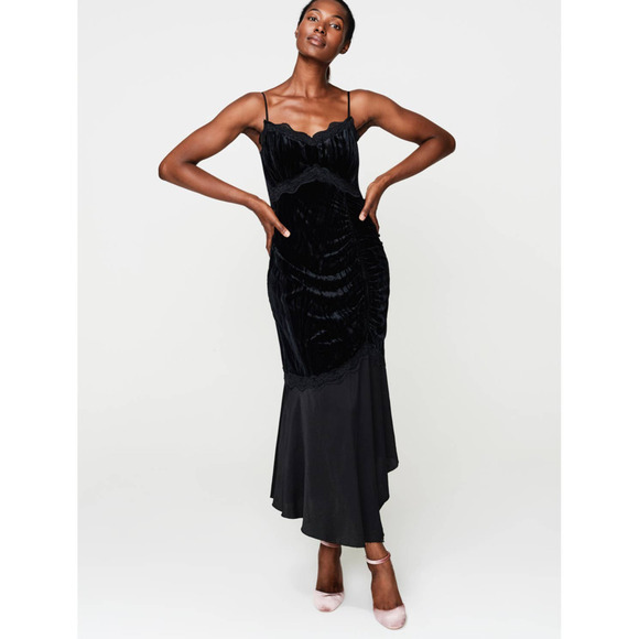 long tall sally Dresses & Skirts - Long Tall Sally velvet and lace dress